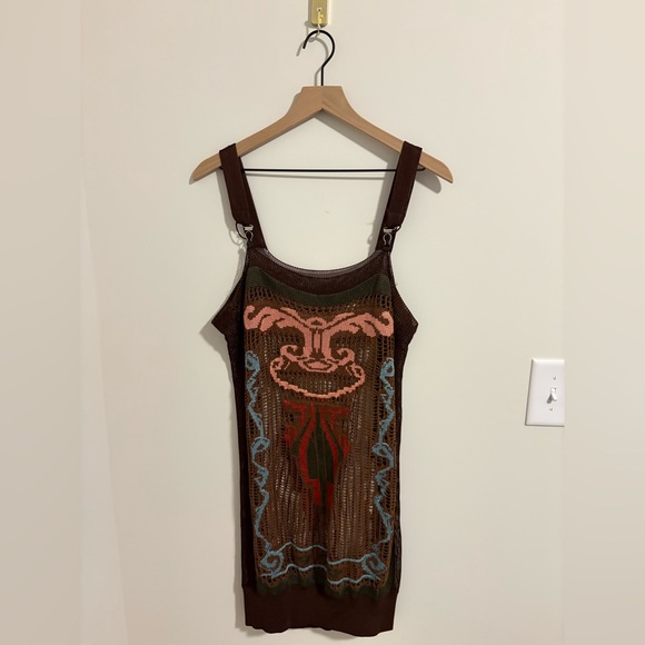Jean Paul Gaultier Dresses & Skirts - Jean Paul Gaultier Knit Sheer Multi-Color Jumper Vintage Dress Size Medium